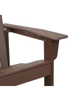 Buy 🛒 Upright HDPE Raised Outdoor Adirondack Chair - Brown - Set of 2 by Sunnydaze Decor 🎁 -Sunnydaze Decor Shop Belk 4327