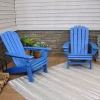 Flash Sale ❤️ Sunnydaze All-Weather Blue Outdoor Adirondack Chair with Drink Holder - Set of 2 by Sunnydaze Decor 🤩 -Sunnydaze Decor Shop Belk 4378