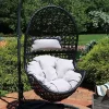 Deals 🛒 Black Resin Wicker Basket Hanging Egg Chair with Cushions - Gray by Sunnydaze Decor 🎁 1 Deals 🛒 Black Resin Wicker Basket Hanging Egg Chair with Cushions - Gray by Sunnydaze Decor 🎁 -Sunnydaze Decor Shop Belk 4383