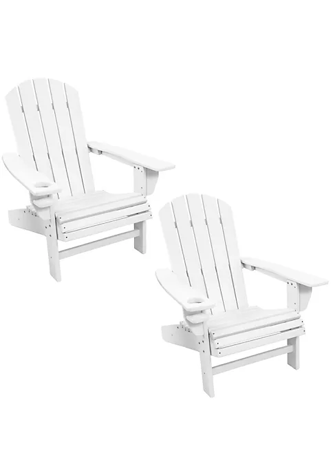 Best deal ๐ Sunnydaze All-Weather White Adirondack Chair with Drink Holder - Set of 2 by Sunnydaze Decor โ 4 Best deal ๐ Sunnydaze All-Weather White Adirondack Chair with Drink Holder - Set of 2 by Sunnydaze Decor โ - Image 2