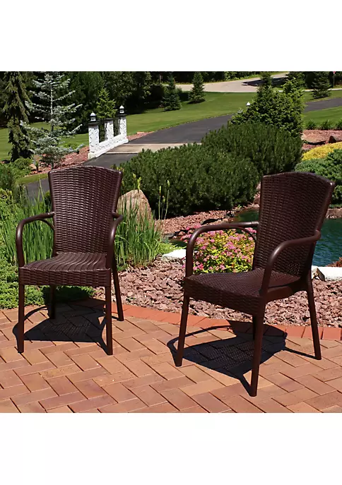 Hot Sale ๐ Segesta All-Weather Plastic Patio Armchair - Wenge - Set of 4 by Sunnydaze Decor ๐ฅฐ 3 Hot Sale ๐ Segesta All-Weather Plastic Patio Armchair - Wenge - Set of 4 by Sunnydaze Decor ๐ฅฐ