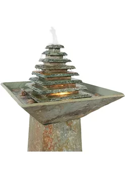 Hot Sale ๐ Layered Slate Pyramid Water Fountain with LED Lights - 40 in by Sunnydaze Decor ๐ฏ 10 Hot Sale ๐ Layered Slate Pyramid Water Fountain with LED Lights - 40 in by Sunnydaze Decor ๐ฏ -Sunnydaze Decor Shop Belk 4431