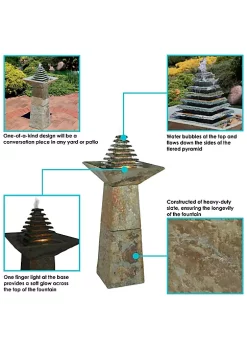 Hot Sale ๐ Layered Slate Pyramid Water Fountain with LED Lights - 40 in by Sunnydaze Decor ๐ฏ 11 Hot Sale ๐ Layered Slate Pyramid Water Fountain with LED Lights - 40 in by Sunnydaze Decor ๐ฏ -Sunnydaze Decor Shop Belk 4432