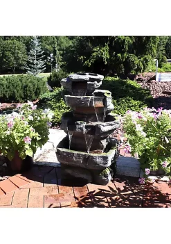 Best reviews of 🌟 Large Rock Quarry Waterfall Fountain with LED Lights - 31 in by Sunnydaze Decor 🛒