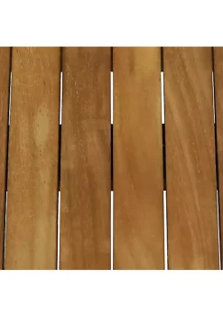 Outlet 🤩 Nantasket Solid Teak Wood 3-Piece Folding Bistro Set - Brown by Sunnydaze Decor 🥰 -Sunnydaze Decor Shop Belk 4499