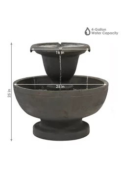 Hot Sale 🔔 Streaming Falls Polyresin Outdoor 2-Tier Water Fountain by Sunnydaze Decor ✨ -Sunnydaze Decor Shop Belk 4516
