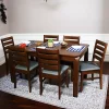 Promo 💯 Dorian 7-Piece Wooden Dining Table and Chairs Set - Dark Walnut by Sunnydaze Decor 💯 -Sunnydaze Decor Shop Belk 452