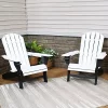 Wholesale 🧨 Sunnydaze All-Weather White/Black Adirondack Chair with Drink Holder - Set of 2 by Sunnydaze Decor ✨ -Sunnydaze Decor Shop Belk 4552