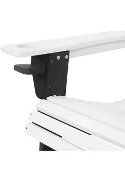 Wholesale 🧨 Sunnydaze All-Weather White/Black Adirondack Chair with Drink Holder - Set of 2 by Sunnydaze Decor ✨ -Sunnydaze Decor Shop Belk 4554