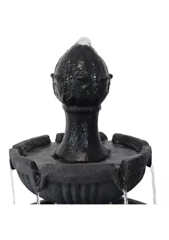 Brand new 👏 Flower Blossom Resin Outdoor 3-Tier Fountain - Black by Sunnydaze Decor 🔥 -Sunnydaze Decor Shop Belk 4558