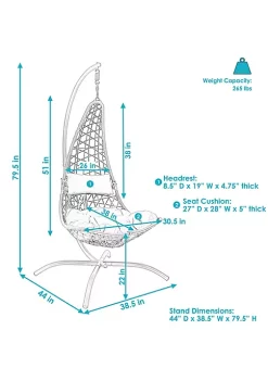 Flash Sale ✨ Resin Wicker Lounge Chair with Steel Stand and Cushions - Red by Sunnydaze Decor 🤩 -Sunnydaze Decor Shop Belk 4583