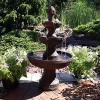 Wholesale 🌟 Flower Blossom Resin Outdoor 3-Tier Fountain - Brown by Sunnydaze Decor 🎁 -Sunnydaze Decor Shop Belk 4585