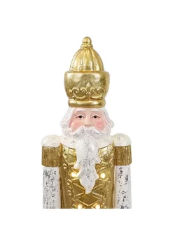 Budget ✨ Roland the Honorable Gold Nutcracker Statue with LEDs by Sunnydaze Decor 🧨 -Sunnydaze Decor Shop Belk 459