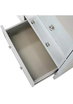 Coupon ✔️ Beadboard Double 👗 Dresser with 6 Drawers - Gray - 31.5 in by Sunnydaze Decor 🎉 -Sunnydaze Decor Shop Belk 4593