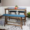 Wholesale 🧨 Arnold 4-Piece Wooden Counter-Height Dining Set - Weathered Oak by Sunnydaze Decor 🛒 -Sunnydaze Decor Shop Belk 4596