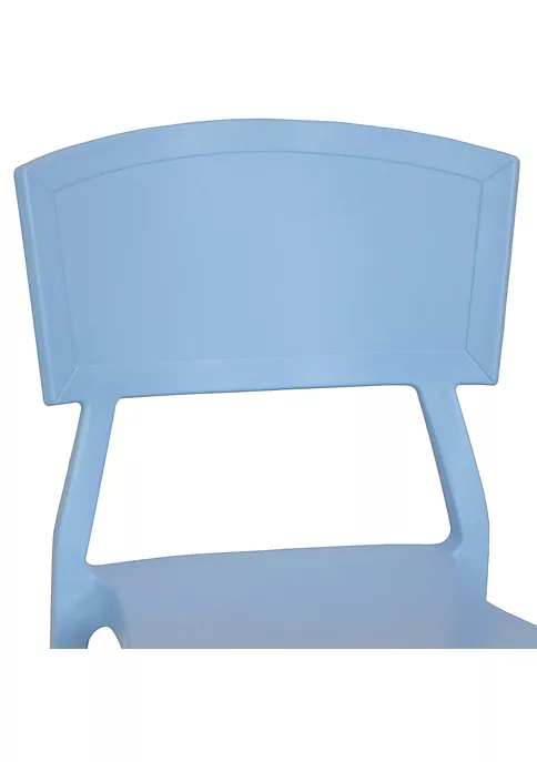 Promo ๐ Elmott Plastic Patio Dining Chair - Light Blue - Set of 4 by Sunnydaze Decor ๐ 5 Promo ๐ Elmott Plastic Patio Dining Chair - Light Blue - Set of 4 by Sunnydaze Decor ๐ - Image 3