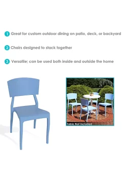 Promo ๐ Elmott Plastic Patio Dining Chair - Light Blue - Set of 4 by Sunnydaze Decor ๐ 11 Promo ๐ Elmott Plastic Patio Dining Chair - Light Blue - Set of 4 by Sunnydaze Decor ๐ -Sunnydaze Decor Shop Belk 4654