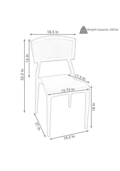 Promo ๐ Elmott Plastic Patio Dining Chair - Light Blue - Set of 4 by Sunnydaze Decor ๐ 12 Promo ๐ Elmott Plastic Patio Dining Chair - Light Blue - Set of 4 by Sunnydaze Decor ๐ -Sunnydaze Decor Shop Belk 4655