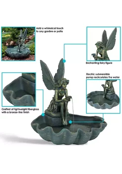 Outlet 😀 Fiberglas Bronze Fairy Shell Outdoor Water Fountain - 30 in by Sunnydaze Decor 👏 11 Outlet 😀 Fiberglas Bronze Fairy Shell Outdoor Water Fountain - 30 in by Sunnydaze Decor 👏 -Sunnydaze Decor Shop Belk 4666