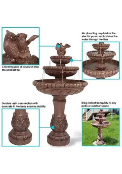 Best reviews of 🎁 Dove Pair Resin Outdoor 3-Tier Water Fountain by Sunnydaze Decor 👍 -Sunnydaze Decor Shop Belk 4693