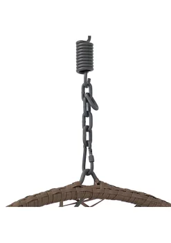 Best deal 🌟 Brown Resin Wicker Basket Hanging Egg Chair with Cushions - Gray by Sunnydaze Decor ✔️ -Sunnydaze Decor Shop Belk 4698