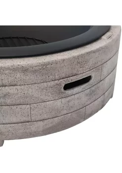 Cheapest 👍 35 in Faux Stone Fire Pit with Handles and Spark Screen by Sunnydaze Decor 😍 -Sunnydaze Decor Shop Belk 4704