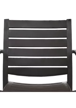 Promo 🤩 Illias Plastic Stackable Patio Armchair - Brown - Set of 4 by Sunnydaze Decor 👏 -Sunnydaze Decor Shop Belk 4728