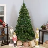 Outlet 👏 Sunnydaze Pre-Lit Artificial Tannenbaum 🎅 Christmas Tree - Green - 7-Foot by Sunnydaze Decor 🔥 -Sunnydaze Decor Shop Belk 473
