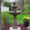 Flash Sale 🎉 Pineapple Outdoor 2-Tier Solar Fountain with Battery - Earth by Sunnydaze Decor ⌛ -Sunnydaze Decor Shop Belk 4743