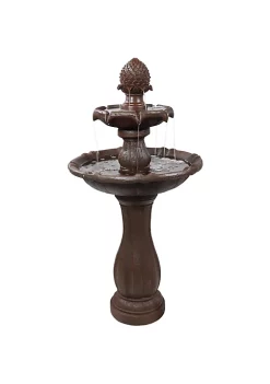 Best Sale 😀 Pineapple Outdoor 2-Tier Solar Fountain with Battery - Rust by Sunnydaze Decor 🧨 -Sunnydaze Decor Shop Belk 4750