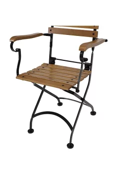 Best Sale ❤️ Essential Chestnut Folding Bistro Dining Armchair - Set of 2 by Sunnydaze Decor 🔥 -Sunnydaze Decor Shop Belk 4757