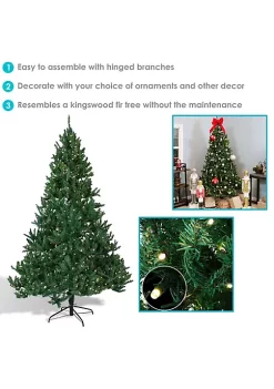 Outlet 👏 Sunnydaze Pre-Lit Artificial Tannenbaum 🎅 Christmas Tree - Green - 7-Foot by Sunnydaze Decor 🔥 -Sunnydaze Decor Shop Belk 476