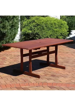 Best Pirce ✔️ 6 ft Meranti Wood Rectangular Patio Dining Table by Sunnydaze Decor ✔️ -Sunnydaze Decor Shop Belk 4777