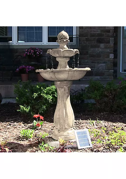 Flash Sale 🌟 Arcade Resin Outdoor 2-Tier Solar Fountain with Battery - Earth by Sunnydaze Decor ⌛ 8 Flash Sale 🌟 Arcade Resin Outdoor 2-Tier Solar Fountain with Battery - Earth by Sunnydaze Decor ⌛ - Image 6