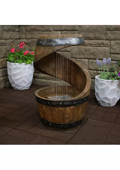 Hot Sale ๐งจ Spiraling Barrel Outdoor Water Fountain with LED Lights - 25 in by Sunnydaze Decor ๐ฏ 8 Hot Sale ๐งจ Spiraling Barrel Outdoor Water Fountain with LED Lights - 25 in by Sunnydaze Decor ๐ฏ - Image 6