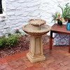 Cheapest 🧨 Beveled Flower Polyresin Outdoor 2-Tier Bird Bath Fountain by Sunnydaze Decor ❤️ -Sunnydaze Decor Shop Belk 4847