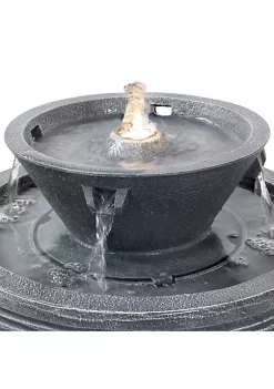 Top 10 ⌛ Tranquil Streams Resin Outdoor 2-Tier Water Fountain with Lights by Sunnydaze Decor ⭐ -Sunnydaze Decor Shop Belk 4855