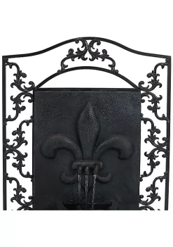 Flash Sale 🔥 French Lily Outdoor Solar Wall Fountain with Battery - Lead by Sunnydaze Decor 👍 -Sunnydaze Decor Shop Belk 4865