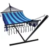 Cheap ๐ 2-Person Cotton/Nylon Hammock with Steel Stand and Fringe - Blue by Sunnydaze Decor โ 1 Cheap ๐ 2-Person Cotton/Nylon Hammock with Steel Stand and Fringe - Blue by Sunnydaze Decor โ -Sunnydaze Decor Shop Belk 4882