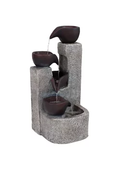 Discount 💯 Aged Tiered Vessels Solar Water Fountain with Battery - 29 in by Sunnydaze Decor 👏 -Sunnydaze Decor Shop Belk 4888