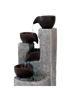 Discount 💯 Aged Tiered Vessels Solar Water Fountain with Battery - 29 in by Sunnydaze Decor 👏 -Sunnydaze Decor Shop Belk 4889