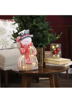 Budget 🤩 Harold the Happy Snowman Lighted Ceramic Statue - 15.5" by Sunnydaze Decor ❤️ -Sunnydaze Decor Shop Belk 490