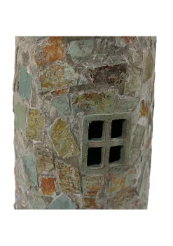 Budget 🥰 25 in Resin and Cobblestone Solar LED Lighthouse Nautical Statue by Sunnydaze Decor ❤️ -Sunnydaze Decor Shop Belk 4908