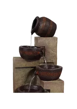 Coupon ✔️ Cascading Terra Bowl Solar Water Fountain with LED Lights - 30 in by Sunnydaze Decor 🛒 -Sunnydaze Decor Shop Belk 4912
