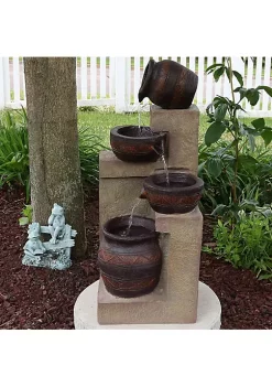 Coupon ✔️ Cascading Terra Bowl Solar Water Fountain with LED Lights - 30 in by Sunnydaze Decor 🛒 -Sunnydaze Decor Shop Belk 4914