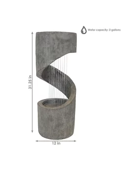 Wholesale ✨ Showering Spiral Outdoor Water Fountain with LED Lights - 31 in by Sunnydaze Decor ⌛ -Sunnydaze Decor Shop Belk 4923