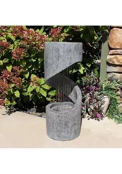 Wholesale ✨ Showering Spiral Outdoor Water Fountain with LED Lights - 31 in by Sunnydaze Decor ⌛ -Sunnydaze Decor Shop Belk 4924