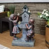 Budget 👏 Boy and Girl at Birdbath Water Fountain with LED Lights - 30 in by Sunnydaze Decor 😉