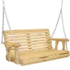 Promo 🎉 2-Person Wooden Porch Swing with Armrests/Chains - Traditional by Sunnydaze Decor 👍 -Sunnydaze Decor Shop Belk 4940