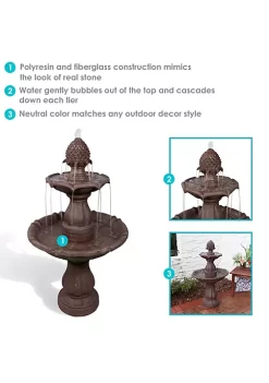 Top 10 🥰 Curved Plinth Polyresin Outdoor 2-Tier Water Fountain by Sunnydaze Decor 🌟 -Sunnydaze Decor Shop Belk 4948